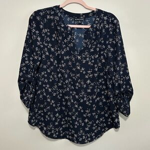 41 Hawthorn Blue and White Floral Blouse